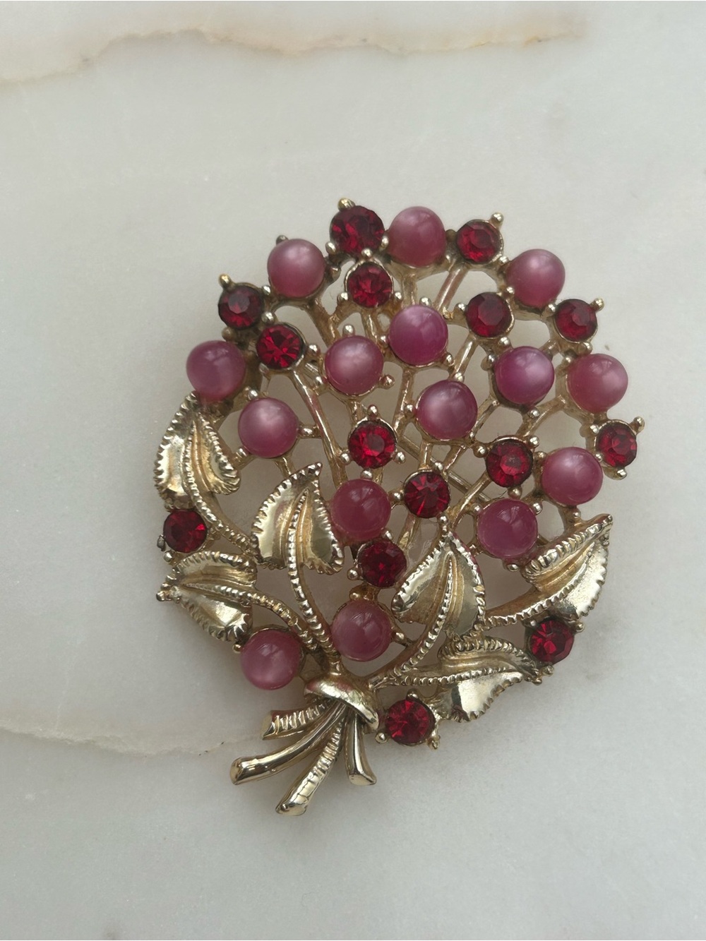 Openwork Gold Tone Floral Brooch by STAR